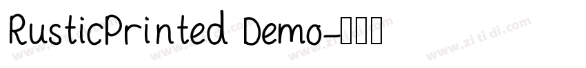 RusticPrinted Demo字体转换